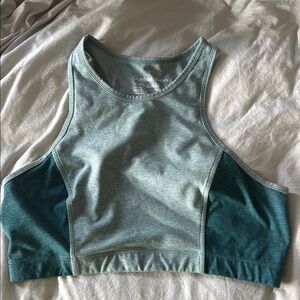 Outdoor Voices Two-Tone Blue Sports Bra